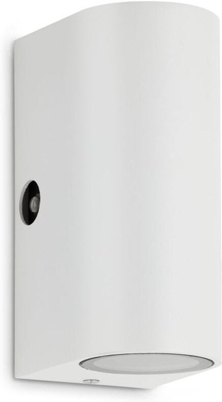 B.k.licht - led Außenleuchte Dämmerungssensor GU10 IP44 5 w weiß Metall Telefunken