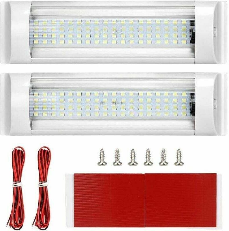 Innenbeleuchtung, LED-Deckenleuchten, Dachbeleuchtung 12 V-80 V, 72 LEDs, 6000 K, für Wohnmobil/Anhänger/Van/Boot mit Ei...
