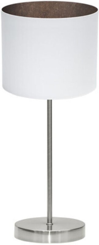 Tischleuchte tatiana 1xe14 nickel/weiß-oxid 42x17x17 cm