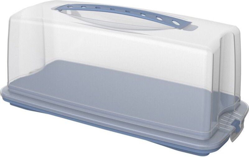 Rotho - Kuchenbehälter Fresh Cake mit Klickverschluss horizon blau