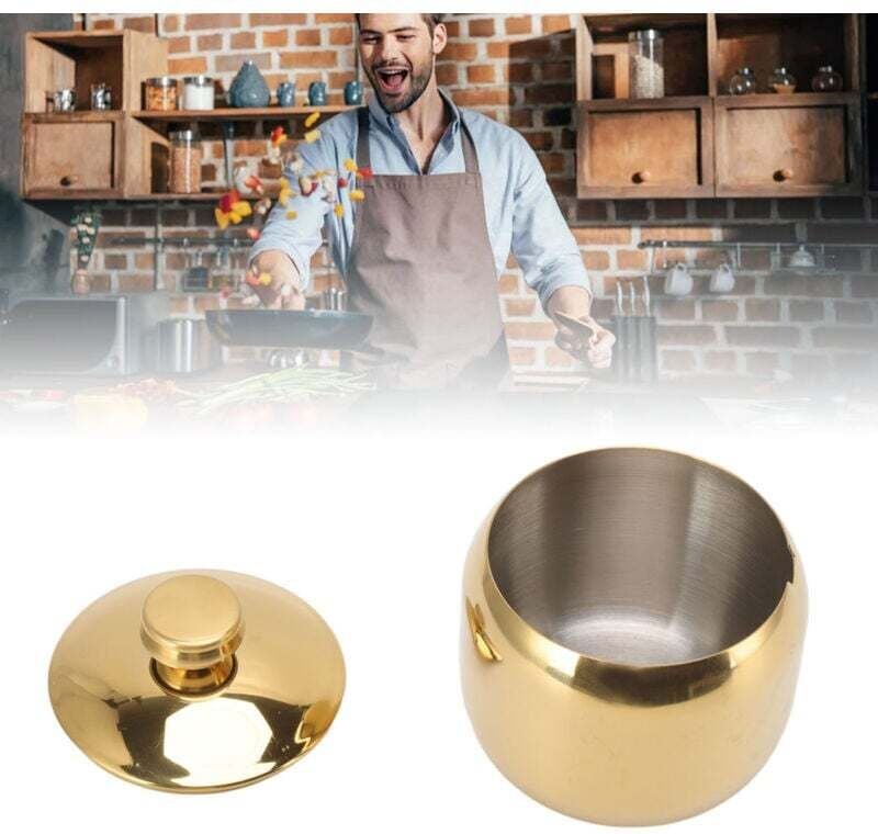 (Gewürzglas) Gewürzglas aus Edelstahl 304, für Pfeffer, Salz und Zucker, Küche, Gewürzbox für den gewerblichen Gebrauch,...