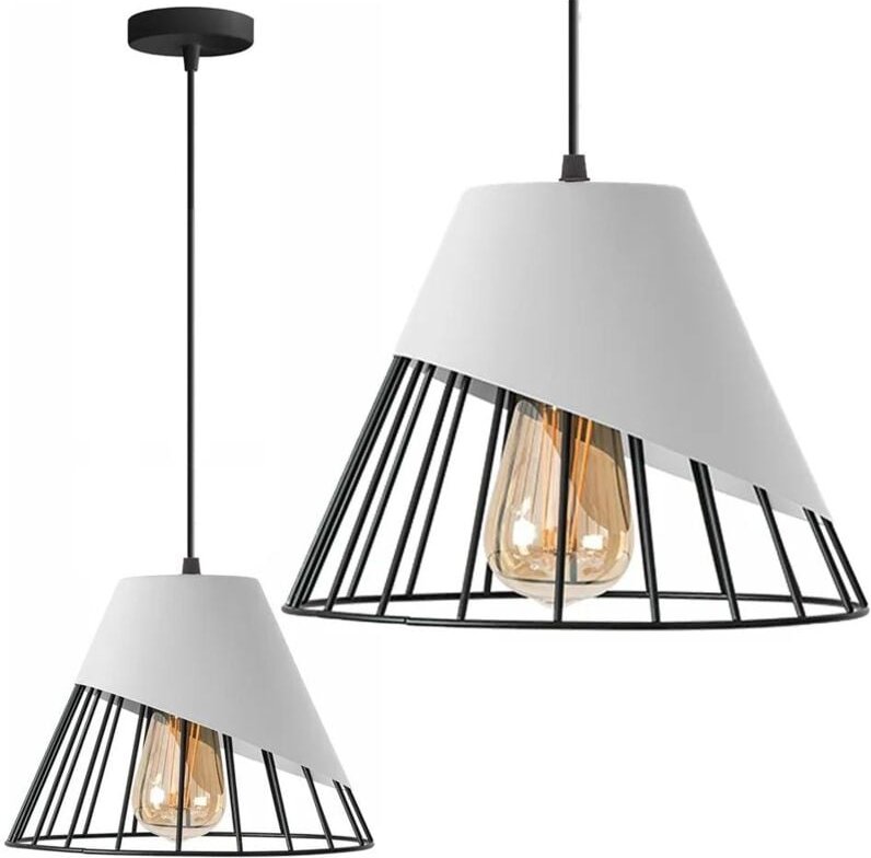 Toolight - hängelampe metall white APP228-1CP