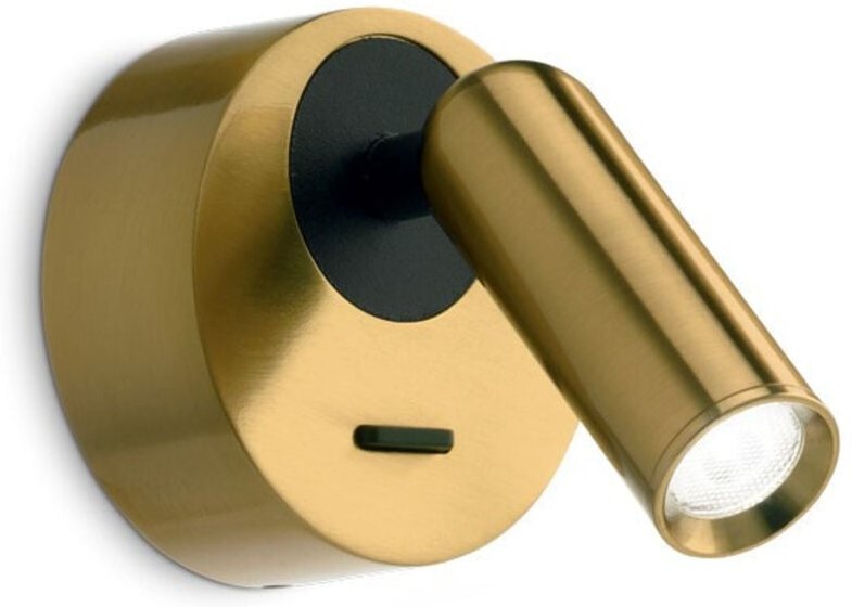 Dekoratives rundes LED-Leselicht Messing, 3000K 3,5W