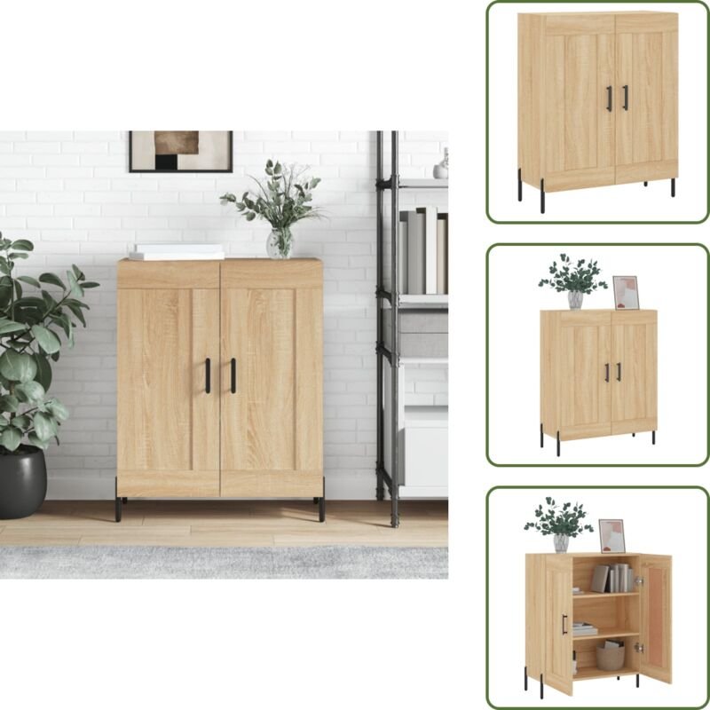 The Living Store Sideboard Sonoma-Eiche 69,5x34x90 cm Holzwerkstoff - Holzschrank