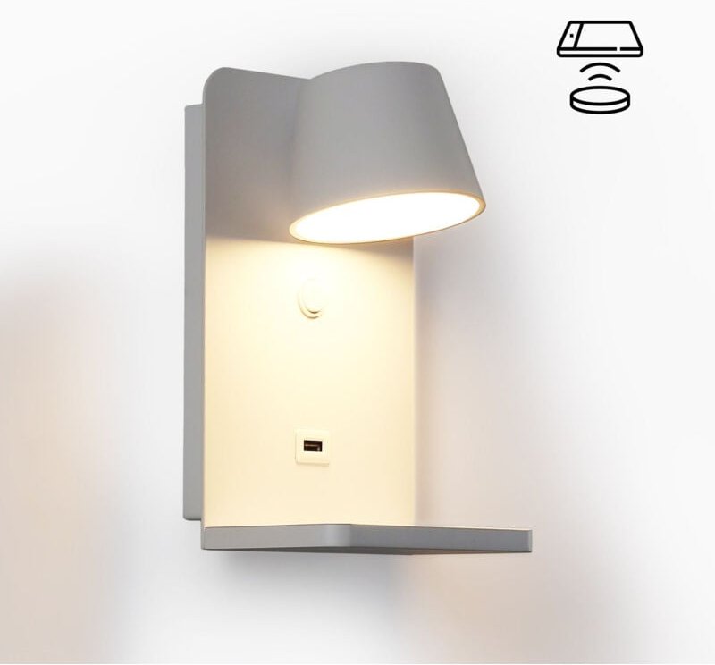 Barcelona Led - Wandleuchte mit USB-Anschluss "baskop w" - 6W - Kabellose