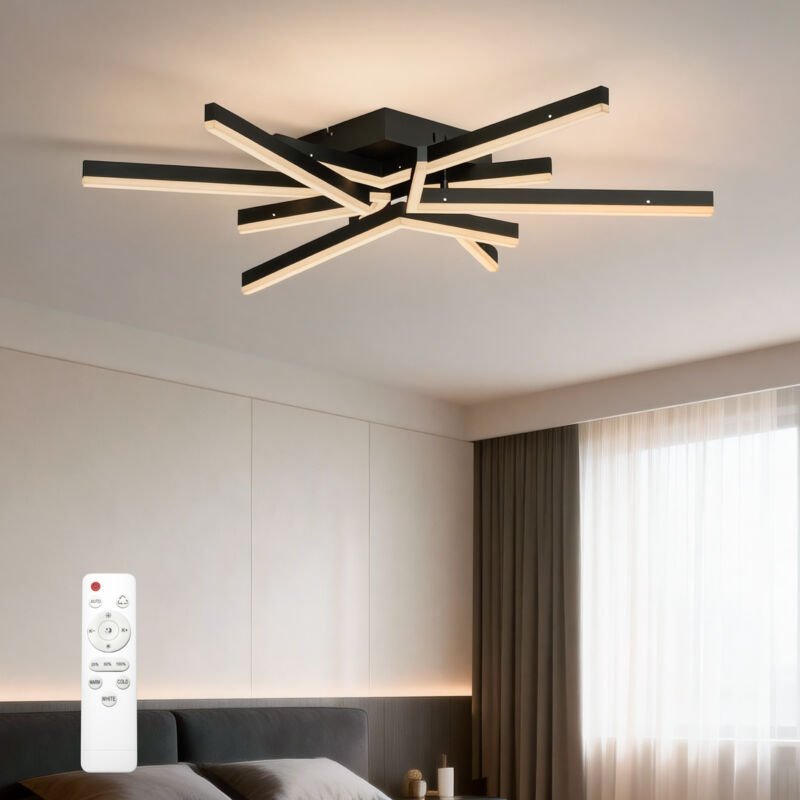 doporro LED Deckenleuchte 72W, 80 cm Deckenlampe für Wohnzimmer oder Küche, einstellbare Farbtemperatur 3000K/4200K/6400...