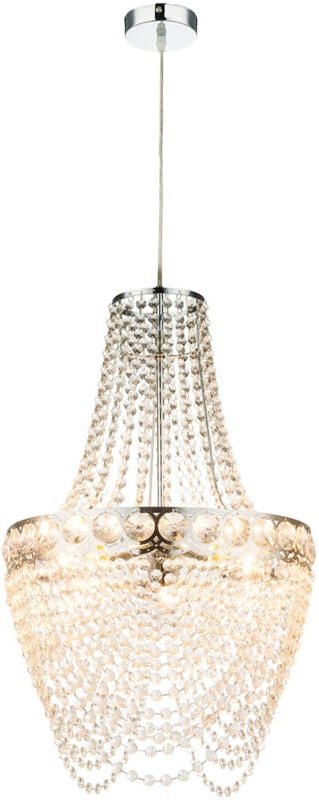 Hängeleuchte - Stromboli - chrome - metall - ø 38cm - E27 - Globo