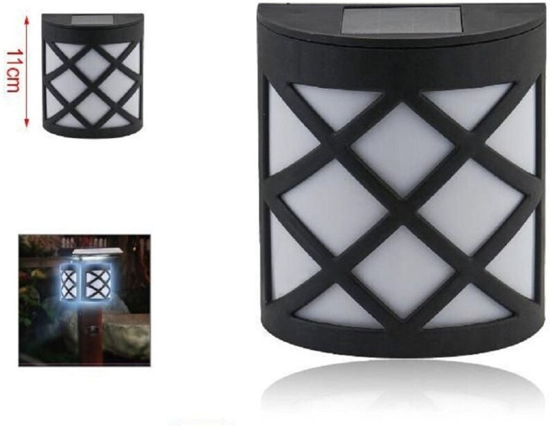 Trade Shop Traesio - Trade Shop - lampada di energia solare applique aus muro parete led 11 cm giardini 2003001 -