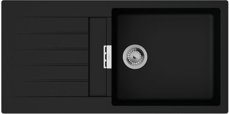 hansgrohe Einbauspüle S52 S520-F480480 mit Abtropffläche, Graphitschwarz
