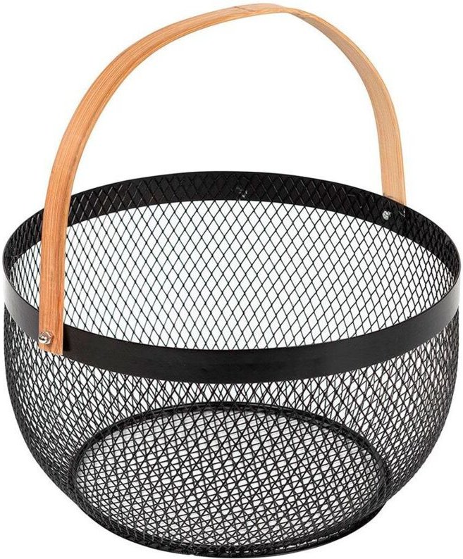 Secret De Gourmet - Obstkorb aus Metall retro, 29 cm, rot