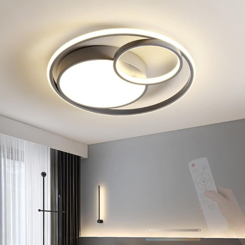 Runde LED Deckenleuchte Modern mit Fernbedienung – Dimmbar, 3 Lichtfarben, Kreatives Design für Wohnzimmer, Schlafzimmer...