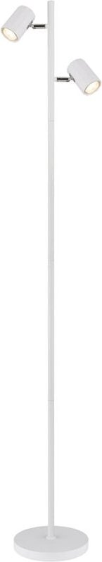 Globo Lighting - Stehleuchte Strahler schwenkbar Standlampe weiß matt Wohnzimmerleuchte stehend weiß, Alu Metall, 2x GU1...