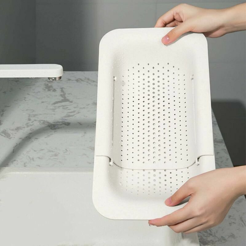 Shining House - Abflusskorb für die Küche, Abtropfgestell für die Spüle zum Aufbewahren und Waschen von Geschirr/Obst/Ge...