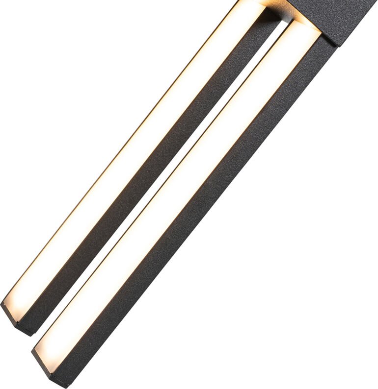 Moderne Außenwandleuchte schwarz inkl. led 2-Licht IP54 - Jamal