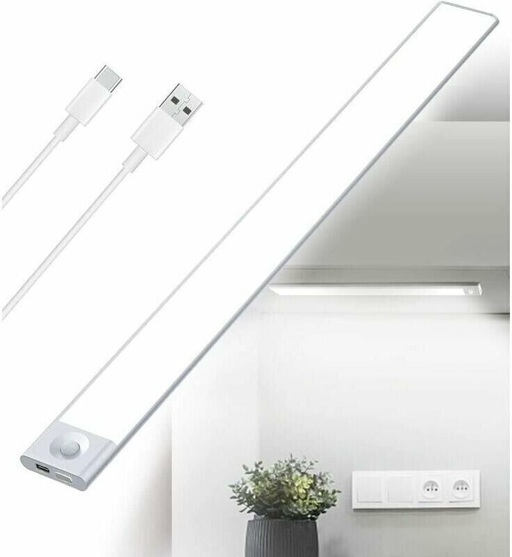 Wiederaufladbare LED-Streifenleuchte per USB für die Küche – Bewegungsmelder – Dimmbares Licht – Einfache Installation m...