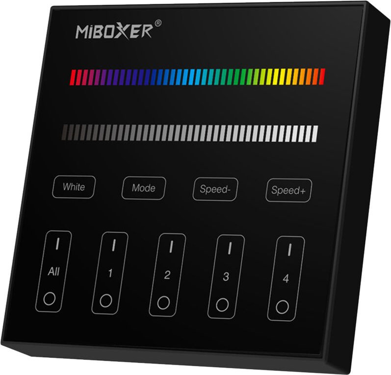 Rgb- und RGBW-Touch-Steuerung 4 Zonen - Schwarz - Mi-Light