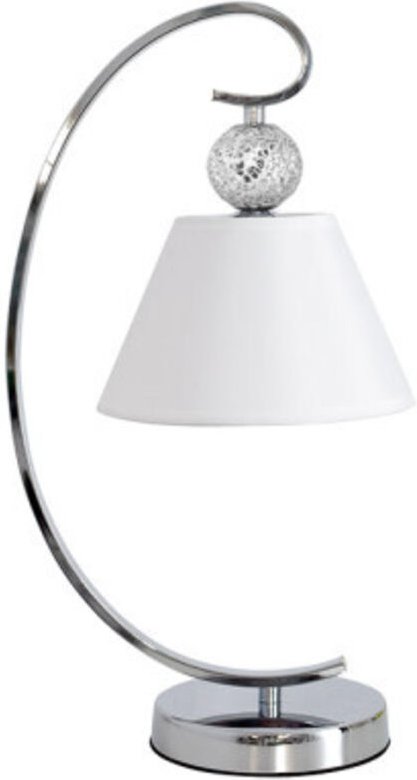 Concordia Tischleuchte 1xe27 Chrom Weiß Lampenschirm 47x20x26 de Fabrilamp