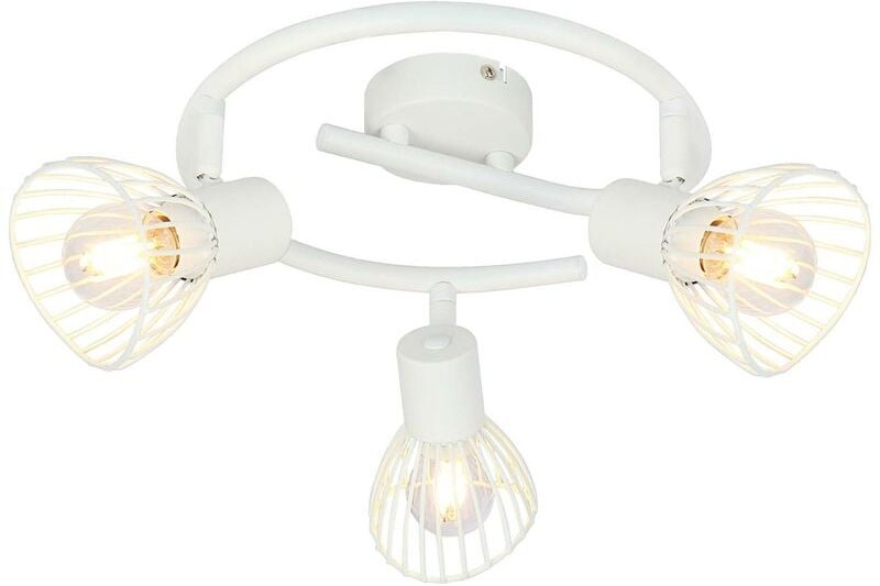 Brilliant - Lampe Elhi Spotspirale 3flg weiß 3x D45, E14, 40W, geeignet für Tropfenlampen (nicht enthalten) Köpfe schwen...