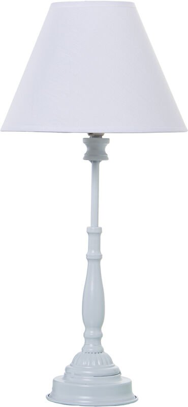 Weiße Metalltischlampe+92264, 1x14 max40w nicht enthalten ° 23x49cm Basi