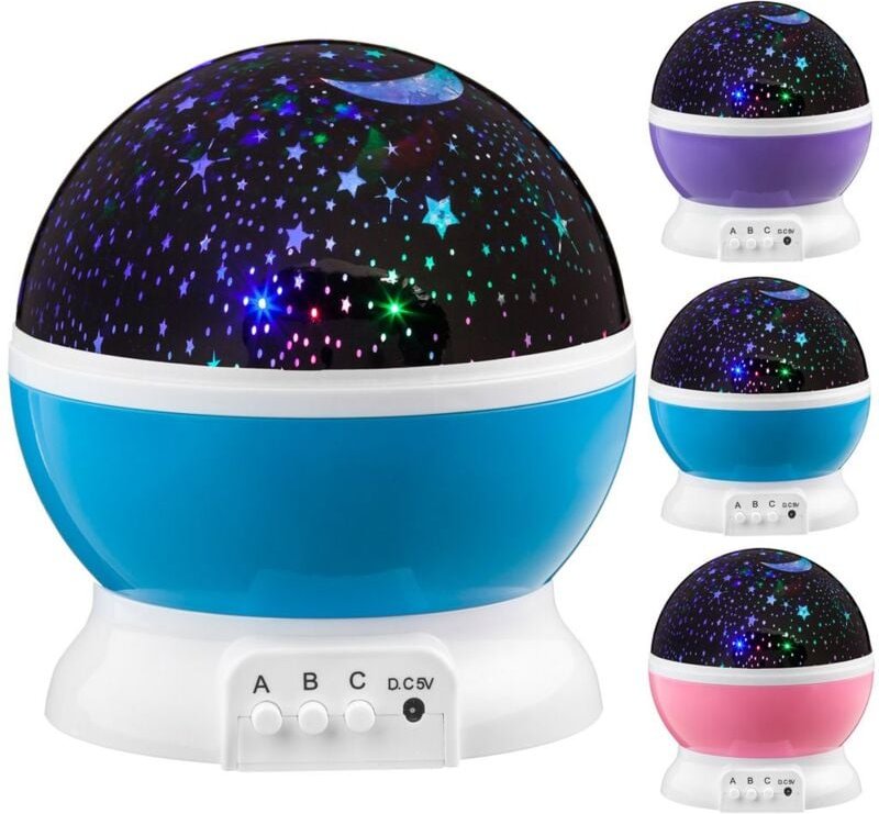 Ymyny - led Sternenlicht, 360° Sternenlicht Projektor Sterne Einschlafhilfe Baby Nachtlicht für Kinder - Blau