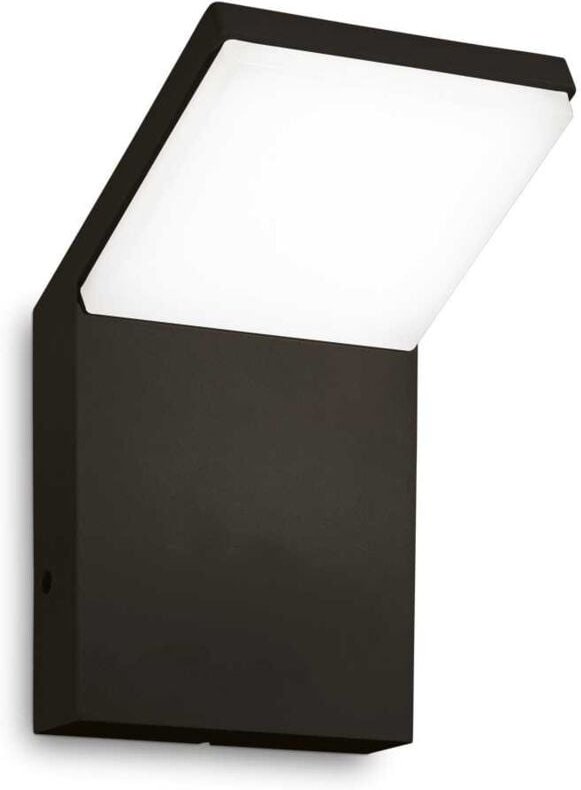 Ideal Lux STYLE Integrierte moderne LED-Wandleuchte für den Außenbereich, Schwarz, 1100 lm, 4000 K, IP54