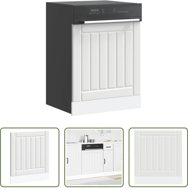 vidaXL Spülmaschinenblende - Geschirrspülerblende Lucca Weiß Holzwerkstoff