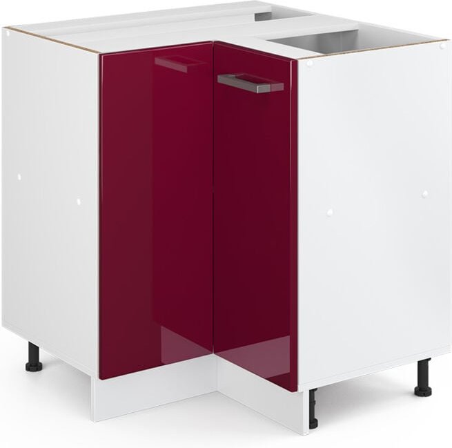 Thumbnail - Vicco - Eckunterschrank R-Line, Bordeaux Hochglanz, 75.6 cm ohne Arbeitsplatte