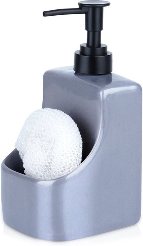 Küche Geschirrspülmittel Spender Schwamm Container Topfreiniger Grau Schwarz