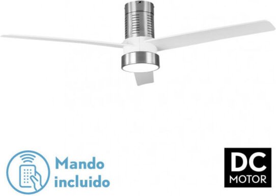 Ventilator dc teo 24w 2950lm nickel 3asp weiß 32x139d 3000-4000-6000k w/remote, memory & timer