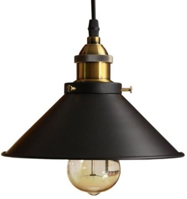 Pendelleuchte Schwarz Hängelampe Hängend Vintage Hängeleuchte Esstisch E27 Höhenverstellbar für Schlafzimmer Flur Restau...