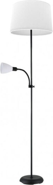 Fabrilamp - rilon 1xe27+1xe14 Fuß de Wohnzimmer rilon w/reader schwarz weiß Lampenschirm 175,5x40x40 cm