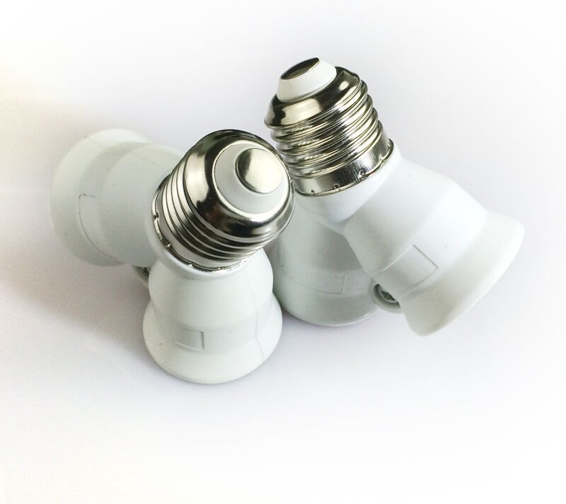 E27-Sockelkonverter, 2-in-1-Sockeladapter von 2 Adaptern für LED-Leuchtmittel und Glühlampen sowie Kompaktleuchtstofflam...