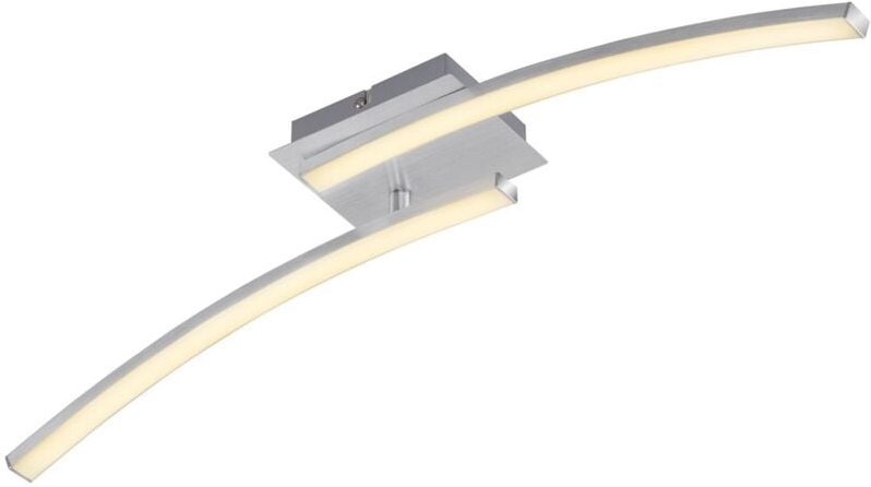 Briloner - led Deckenleuchte geschwungen 2-flammig 2x6W 3000K aluminiumfarbig