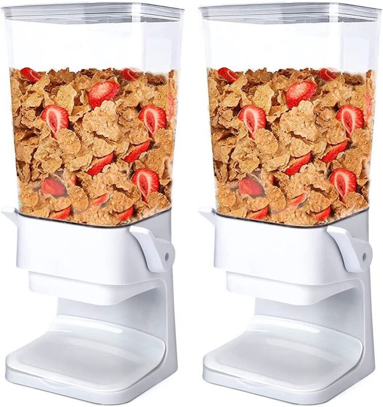 Spender für Müsli und Süßigkeiten, ideal für Frühstücksflocken und Süßigkeiten. Zerkleinert Lebensmittel nicht. Großes F...