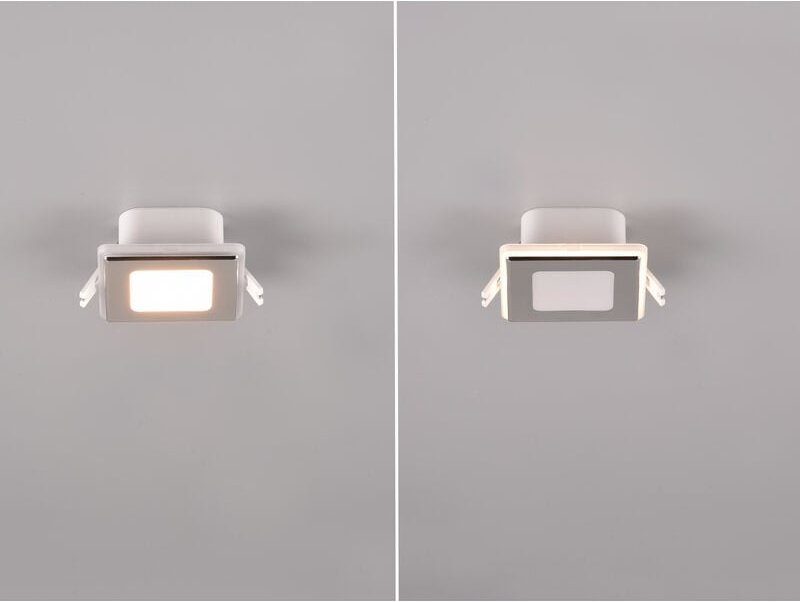 Thumbnail - Trio Leuchten - led Deckeneinbaustrahler nimbus Chromfarben getrennt schaltbar IP44 8cm