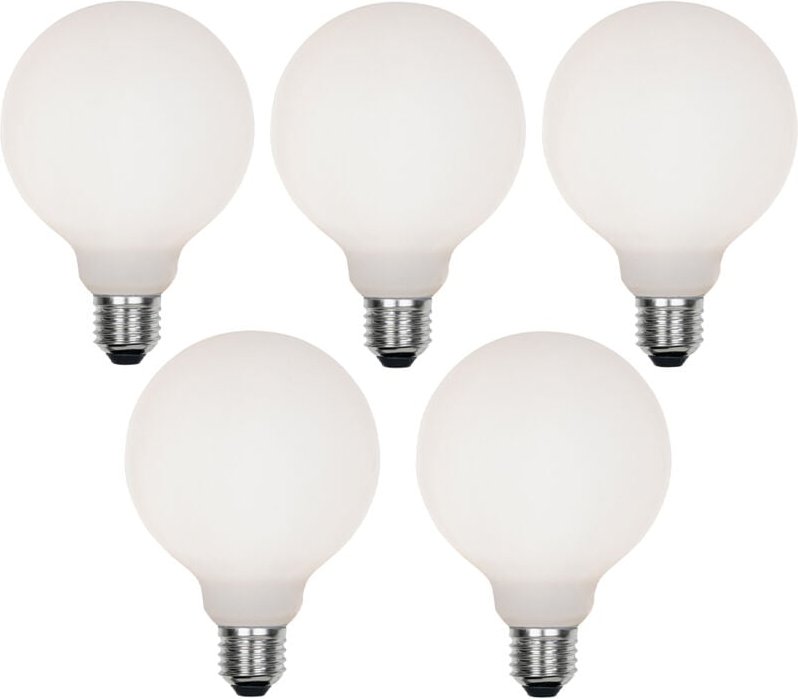 Luedd - Set mit 5 dimmbaren E27 LED-Glühbirnen G95 Matt 4W 430lm 2200-4000K
