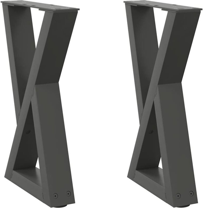 Maison Exclusive - Couchtischbeine 2 Stk. Anthrazit 38x(42-43,3)