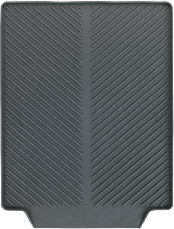 Linea Abtropfmatte, Abtropfmatte für neben die Spüle, schnelles und streifenfreies Trocknen, mit Wasserablaufrille, Kuns...