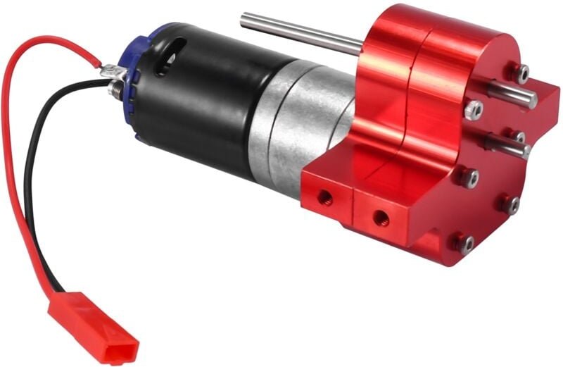 Tlily - Metall 370 Motor Getriebe Getriebe Box für C14 C24 B24 B36 mn D90 D99 MN99S rc Auto Upgrade Teile,Rot