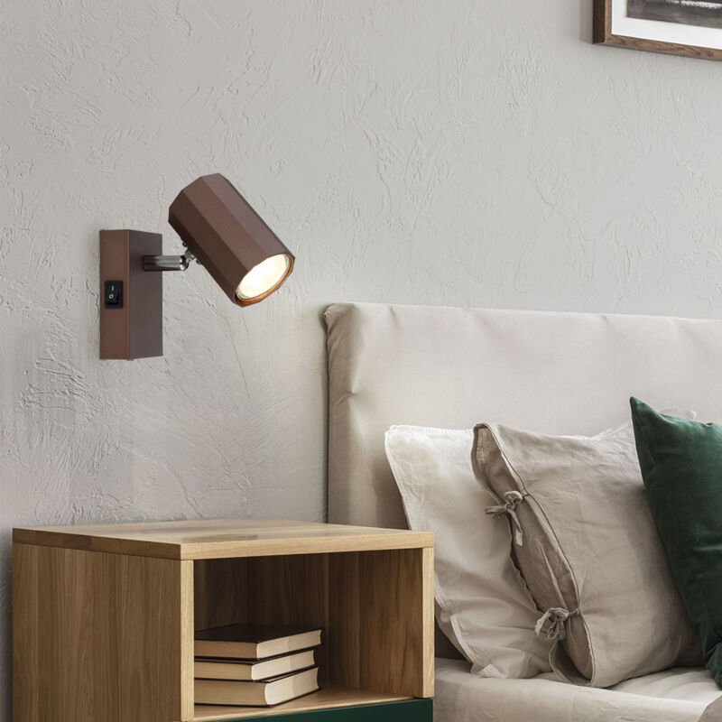 Globo - Wandstrahler Wandlampe Wandleuchte verstellbar Schlafzimmerlampe bronze h 14 cm