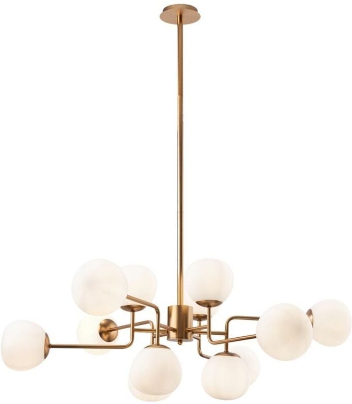 Erich Globe Deckenpendel Messing, 12 Licht, E14