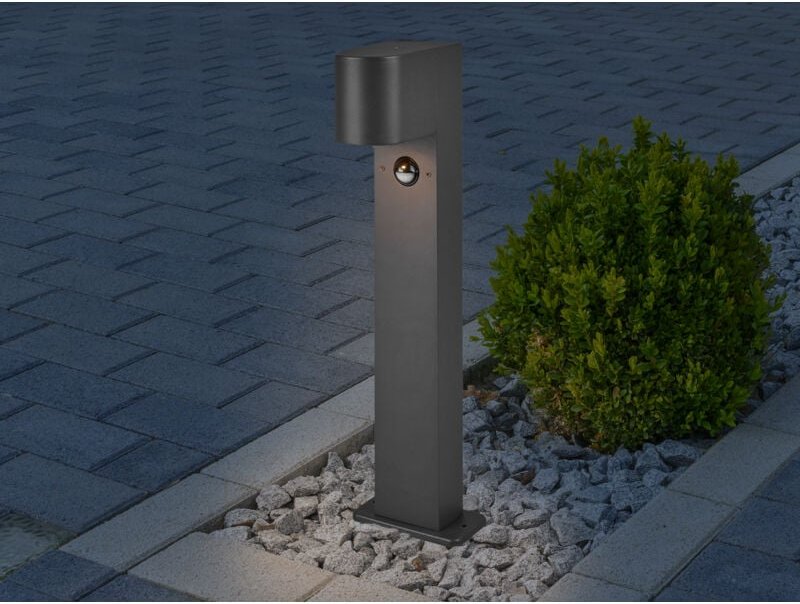 Webmarketpoint - Wegeleuchte roya mit Bewegungsmelder Höhe 50cm, Anthrazit