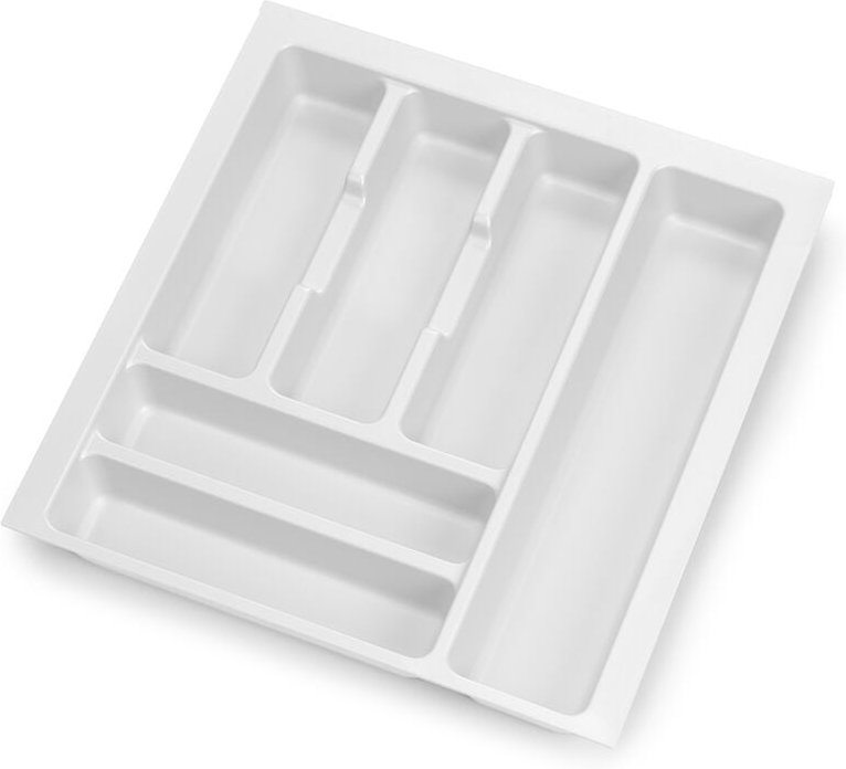 Besteckeinsatz Optima Vertex/Concept, Tiefe 500mm, Plattenstärkenstärke 16mm, Modul 450mm, Kunststoff, weiss - Emuca