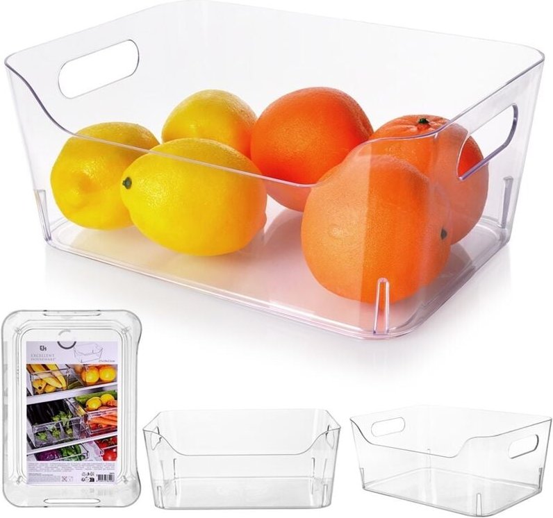 Excellent Houseware - Organizer aus transparentem Kunststoff, 7 l