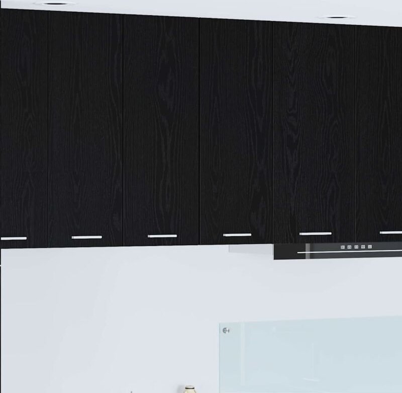 Hängeschrank Riga Schwarze Eiche und Weiß 30 x 31 x 80 cm vidaXL