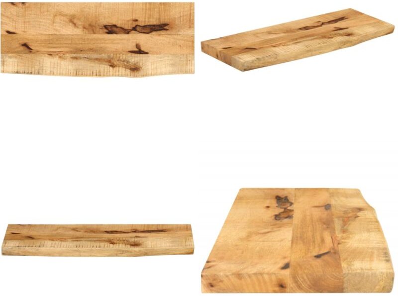 Tischplatte 90x20x3,8 cm Baumkante Massivholz Raues Mangoholz - Holztischplatte - Mangoholz Tischplatte - Esszimmertisch...