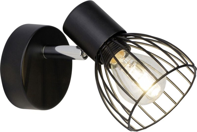 1er Spot Blacky schwarz 14 x 8,5 cm E14 Spots - Brilliant