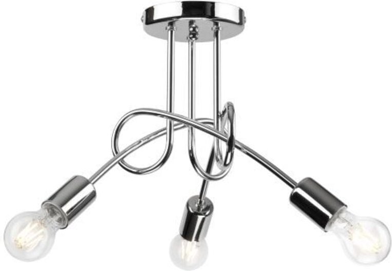 Licht-erlebnisse - Deckenleuchte E27 3-flammig Chrom Metall Modern Deckenlampe