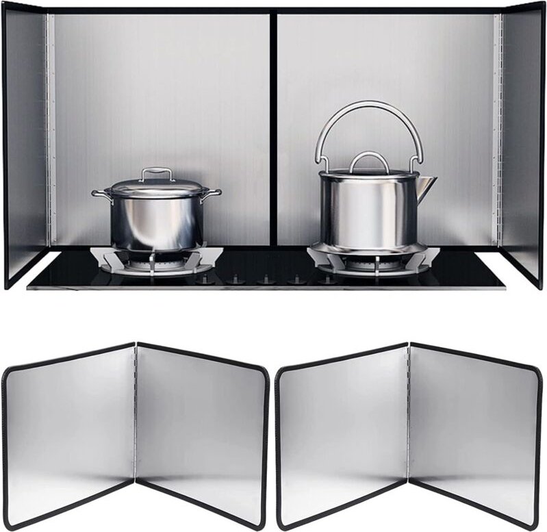 Spritzschutz Faltwand Spritzschutz Herd Faltbare Anti Splatter Shield mit Antihaftbeschichtung Spritzschutz Küchenrückwa...