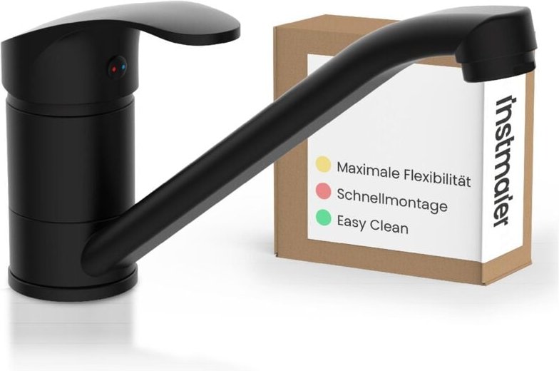 INSTMAIER Wasserhahn Küche Einhebelmischer Küchenarmatur Spültischarmatur Mischbatterie Spülbecken Klassisch 360 Grad sc...